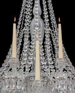  Perry Co A LARGE TWENTY FOUR LIGHT CUT GLASS VICTORIAN CHANDELIER BY PERRY CO LONDON - 3790944