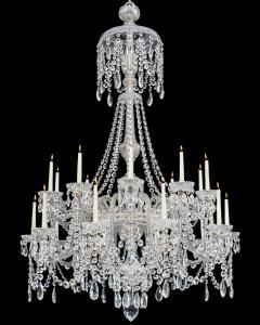  Perry Co A TWENTY LIGHT CUT GLASS VICTORIAN CHANDELIER BY PERRY CO - 3795368