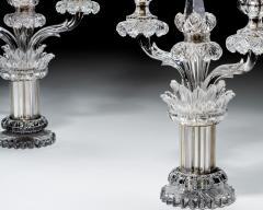  Perry Co AN UNUSUAL PAIR OF CUT CRYSTAL CANDELABRA BY PERRY CO - 4690638