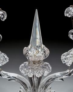  Perry Co AN UNUSUAL PAIR OF CUT CRYSTAL CANDELABRA BY PERRY CO - 4690640