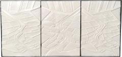  Perspectives wall sculpture in plaster by Brigitte Thiot France circa 2018 - 4361202