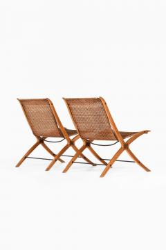  Peter Hvidt Orla M lgaard Nielsen Pair of Easy Chairs in Beech Rattan by Peter Hvidt Orla M lgaard Nielsen 1959 - 4736448