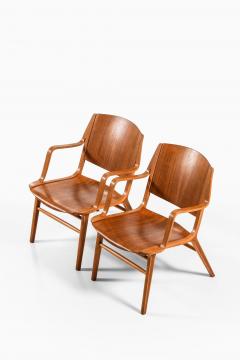  Peter Hvidt Orla M lgaard Nielsen Pair of Easy Chairs in Teak Beech by Peter Hvidt Orla M lgaard Nielsen 1951 - 4479125