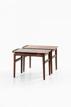  Peter Hvidt Orla M lgaard Nielsen Pair of Hvidt M lgaard Nielsen Rosewood Side Tables 1960s - 4612354