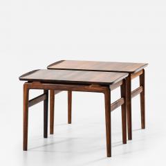  Peter Hvidt Orla M lgaard Nielsen Pair of Hvidt M lgaard Nielsen Rosewood Side Tables 1960s - 4614336