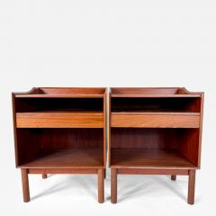  Peter Hvidt Orla M lgaard Nielsen Pair of Solid Teak Nightstands by Peter Hvidt for S borg M belfabrik Nightstands - 4191304