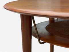  Peter Hvidt Orla M lgaard Nielsen Peter Hvidt Danish Modern Teak Cane Minerva Coffee Table Denmark 1960s - 4182316