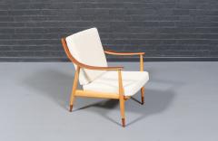  Peter Hvidt Orla M lgaard Nielsen Peter Hvidt Model FD 146 Teak Birch Lounge Chair - 4563855