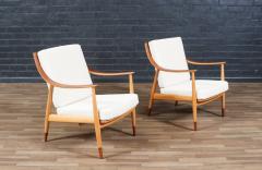  Peter Hvidt Orla M lgaard Nielsen Peter Hvidt Model FD 146 Teak Birch Lounge Chairs - 4282551