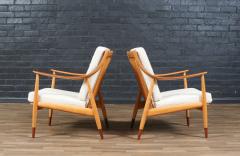  Peter Hvidt Orla M lgaard Nielsen Peter Hvidt Model FD 146 Teak Birch Lounge Chairs - 4282556