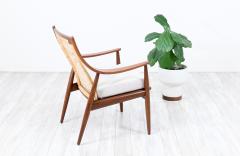  Peter Hvidt Orla M lgaard Nielsen Peter Hvidt Model FD 146 Teak Cane Lounge Chair by France Daverkosen - 3403190