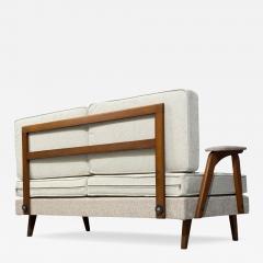  Peter Hvidt Orla M lgaard Nielsen Peter Hvidt Orla M lgaard Nielsen Style Settee Cream Boucle Denmark 1960s - 4638914