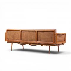  Peter Hvidt Orla M lgaard Nielsen Peter Hvidt and Orla M lgaard Nielsen Mid Century Teak and Cane Daybed - 4655973