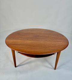  Peter Hvidt Orla M lgaard Nielsen Peter Hvidt and Orla M lgaard Nielsen Round Solid Teak Coffee Table Denmark - 4190729