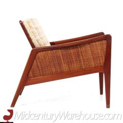  Peter Hvidt Orla M lgaard Nielsen Peter Hvidt and Orla Molgaard Nielsen Teak and Rattan Lounge Chairs Pair - 3694820