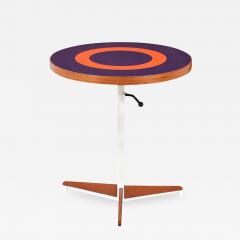  Peter Pepper Products Petter Pepper Products Adjustable Tripod Teak Purple Side Table - 2266793