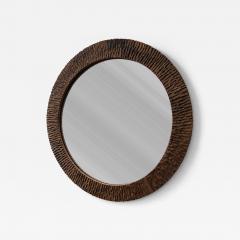  Pfeifer Studio Cinzelo Carved Wood Round Mirror - 4751062