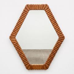  Pfeifer Studio Kannelure Carved Wood Mirror - 4751059
