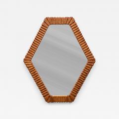  Pfeifer Studio Kannelure Carved Wood Mirror - 4751063