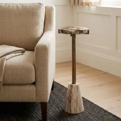  Pfeifer Studio Minerva Petrified Wood Drink Table - 4723082