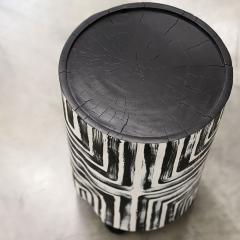Pfeifer Studio Monochrome Hand Painted Log Table S01 - 4252060