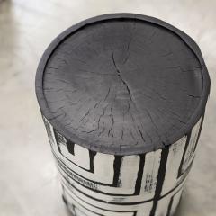  Pfeifer Studio Monochrome Hand Painted Log Table S02 - 4252061