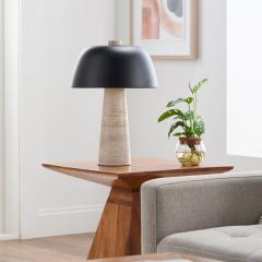  Pfeifer Studio Nara Travertine Table Lamp - 4154486