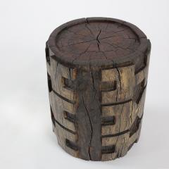  Pfeifer Studio Pueblo Deco Hand Carved Log Table - 3950629