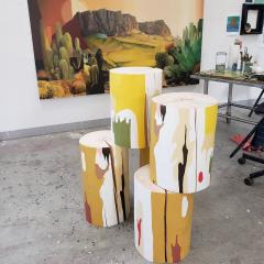  Pfeifer Studio Tachi Hand Painted Log Table - 4109921