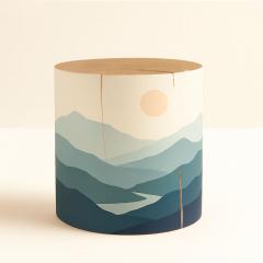  Pfeifer Studio Valle Sereno Hand Painted Log Table - 4394274