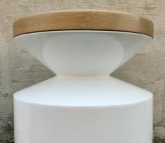  Phase Design Phase Design Griffin Pair of Side Tables or Stools by Reza Feiz Fiberglass Oak - 3146225