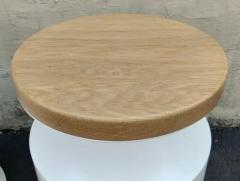  Phase Design Phase Design Griffin Pair of Side Tables or Stools by Reza Feiz Fiberglass Oak - 3146245