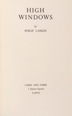  Philip LARKIN High Windows by Philip LARKIN - 3447170