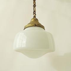  Philips 1930s Philips opaline glass and brass pendant - 3495867