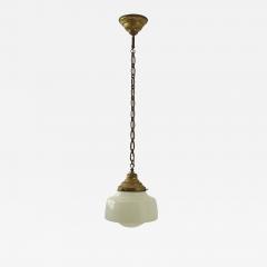  Philips 1930s Philips opaline glass and brass pendant - 3496626