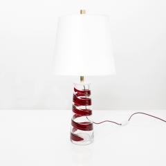  Philips PHILIPS MID CENTURY MODERN SPIRAL GLASS LAMP RED  - 857164