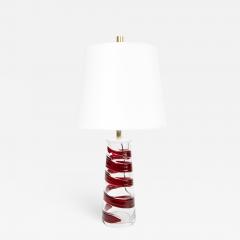  Philips PHILIPS MID CENTURY MODERN SPIRAL GLASS LAMP RED  - 858769