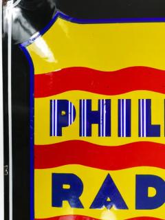  Philips Philips Radio Enamel Advertising Sign Wall Plaque 1930s - 4096704