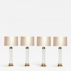  Phoenix Gallery Bespoke Group of Four Column Form Rock Crystal Lamps by Phoenix - 2649819