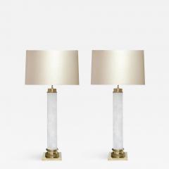  Phoenix Gallery Bespoke Ormolu Mounted Column Style Rock Crystal Lamps - 2649820