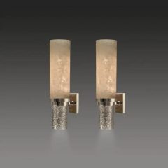  Phoenix Gallery Bespoke Pair of Modern Rock Crystal Quartz Sconces by Phoenix - 2651215