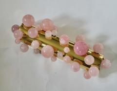  Phoenix Gallery Bespoke Pink Rock Crystal Bubble Sconces By Phoenix - 4127776