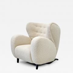  Pierre Augustin Rose Le Minotaure Armchair Pierre Augustin Rose in Pierre Frey Teddy Mohair - 3855483