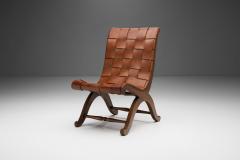  Pierre Lottier Mid Century Spanish Valenti Leather Chair by Pierre Lottier Spain 1950s - 2062085