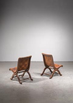  Pierre Lottier Pair of Pierre Lottier slipper chairs - 2850717