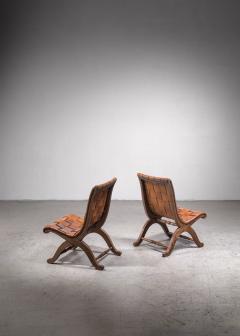  Pierre Lottier Pair of Pierre Lottier slipper chairs - 2850718