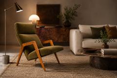  Pierre Weckx Brazilian Modern Armchair in Pau Marfim Green Mohair Pierre Weckx - 4596989