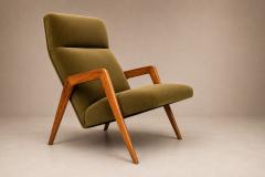  Pierre Weckx Brazilian Modern Armchair in Pau Marfim Green Mohair Pierre Weckx - 4596990