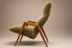  Pierre Weckx Brazilian Modern Armchair in Pau Marfim Green Mohair Pierre Weckx - 4596997