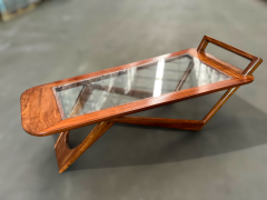  Pierre Weckx Coffee Table in Caviuna Wood Glass by Pierre Weckxx c 1950s - 3962014